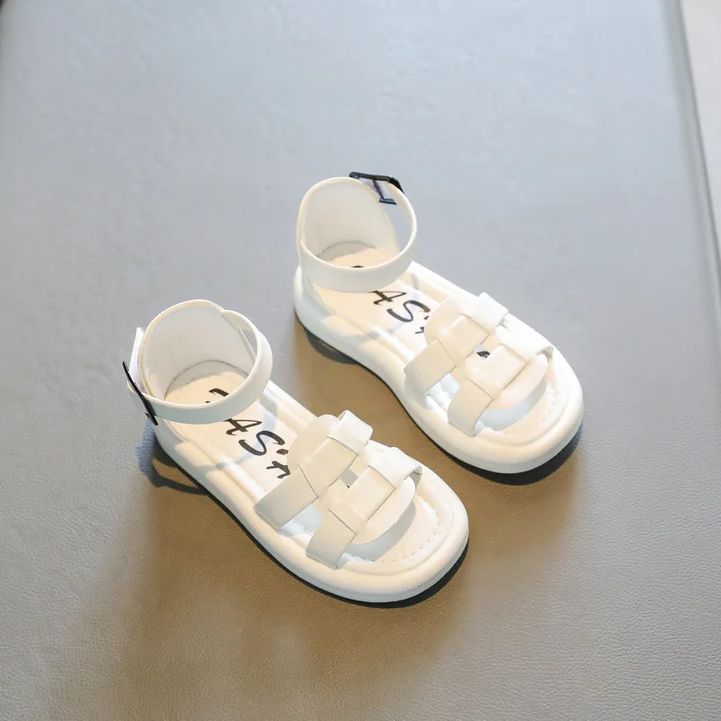 

Summer Girls Sandals 2021 Gladiator Children's Roman Shoes Open-toed Princess Soft Soles Beach shoes Kids Fashion Flat Sandals