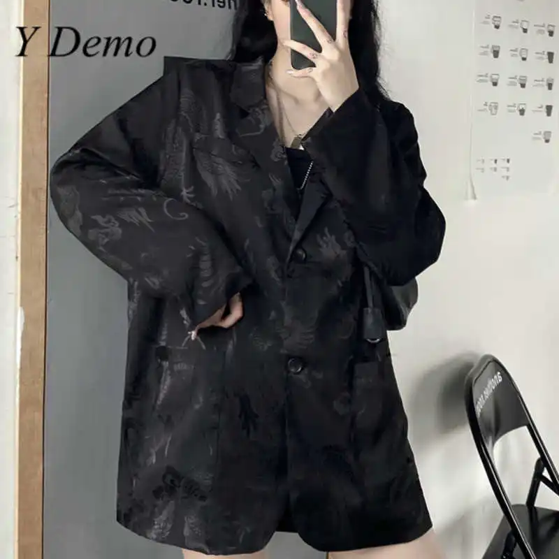 Y Demo Gothic Vintage Dragon Women Jacket Long Sleeve Retro Thin Blazer For Female Fashion
Y Demo Gothic Vintage Dragon Women Jacket Long Sleeve Retro Thin Blazer For Female Fashion