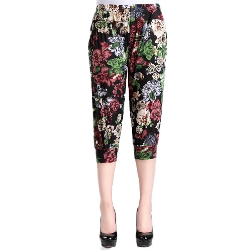 Women's Middle Aged Casual Harem Pants Elastic Waist Pockets Loose Trousers Summer Ladies Polyester Casual Pants Beach Pants
Women's Middle Aged Casual Harem Pants Elastic Waist Pockets Loose Trousers Summer Ladies Polyester Casual Pants Beach Pants