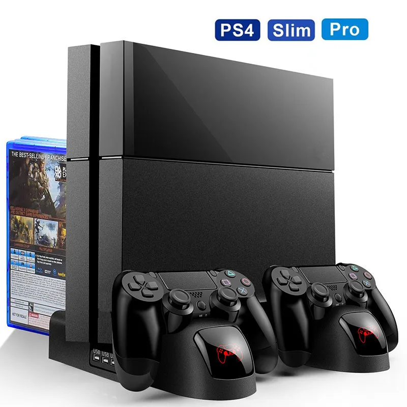 Вертикальная подставка для контроллера PS4/ Pro/консоли, охлаждающая подставка для 2 кулеров, 10 игр, для Sony Playstation 4
Вертикальная подставка для контроллера PS4/ Pro/консоли, охлаждающая подставка для 2 кулеров, 10 игр, для Sony Playstation 4