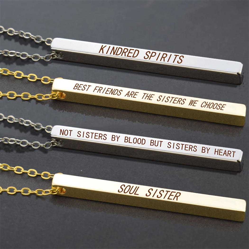 Friendship Quote Square Pendant Necklace Best Friend Letter Engraved Chain Necklace Friendship Jewelry Gift
Friendship Quote Square Pendant Necklace Best Friend Letter Engraved Chain Necklace Friendship Jewelry Gift