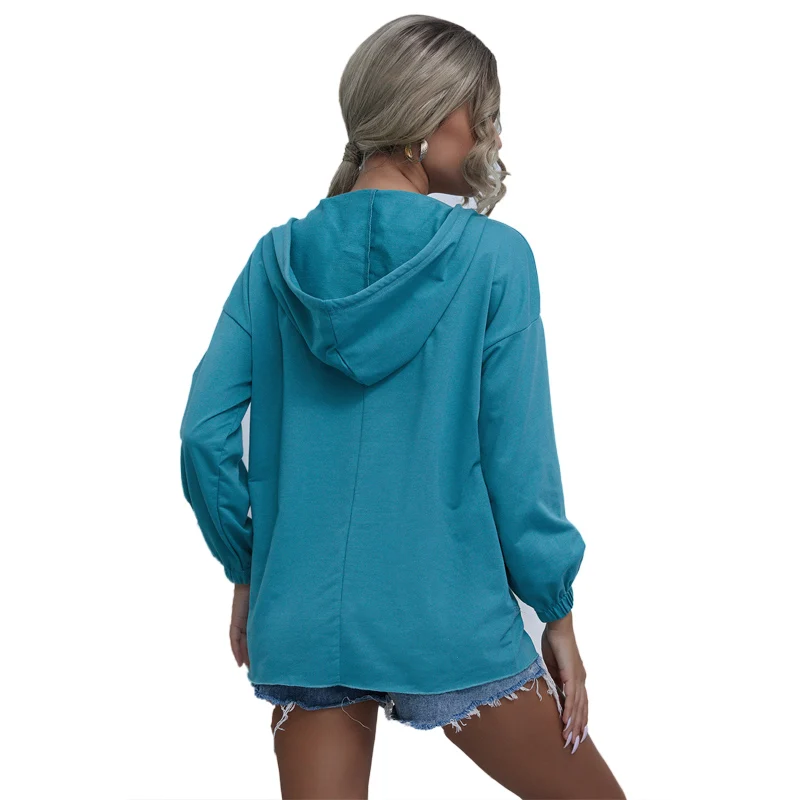 2021 European and American women's spring and autumn new long-sleeved hooded sweater women's daily temperament is charming traf
2021 European and American women's spring and autumn new long-sleeved hooded sweater women's daily temperament is charming traf
