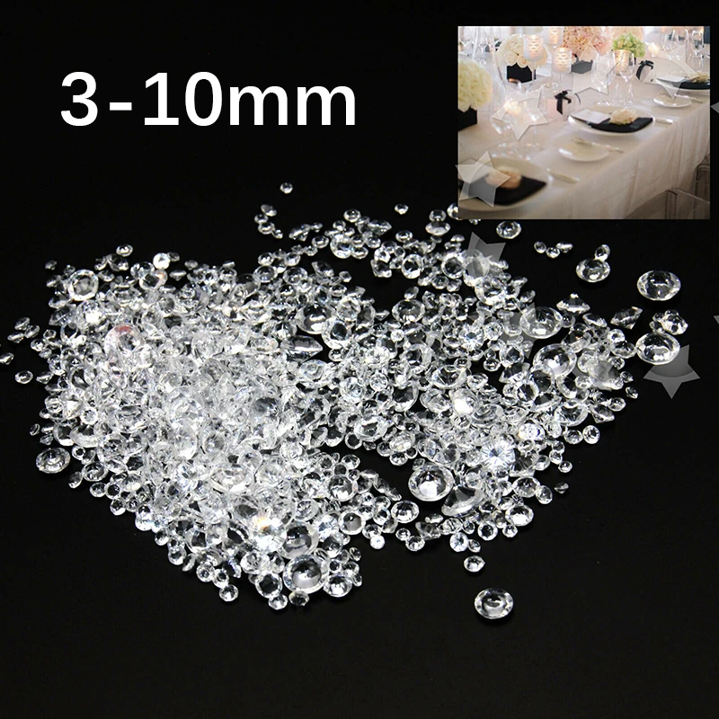 1000pcs 3-10mm Mixed Transparent Acrylic Crystal Diamond Wedding Party Decro Acrylic Plastic Simulation Gem Crystal Stone
1000pcs 3-10mm Mixed Transparent Acrylic Crystal Diamond Wedding Party Decro Acrylic Plastic Simulation Gem Crystal Stone