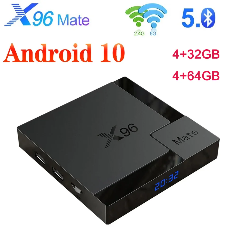 Smart Android 10.0 TV BOX X96 Mate Mini TVBox Android 10 4G/64G 2.4G&5G Dual wifi X96Mate 6K Media Player PK H96 MAX TX6S
Smart Android 10.0 TV BOX X96 Mate Mini TVBox Android 10 4G/64G 2.4G&5G Dual wifi X96Mate 6K Media Player PK H96 MAX TX6S