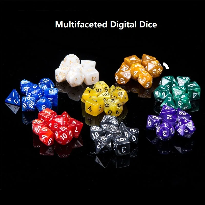 7pcs per set Multfaceted Dnd dice set dadi dados playing cubes D4 D6 D8 D10 D20 rpg dice dados rol dobbelstenen
7pcs per set Multfaceted Dnd dice set dadi dados playing cubes D4 D6 D8 D10 D20 rpg dice dados rol dobbelstenen