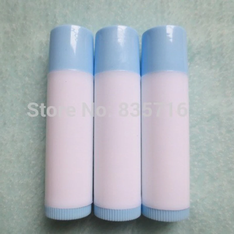 

100PCS/LOT 5ML Empty Lipstick Tube,White+blue cap Makeup Lip Gloss Container,Sample Cosmetic Lip Balm Sub-bottling HZ21