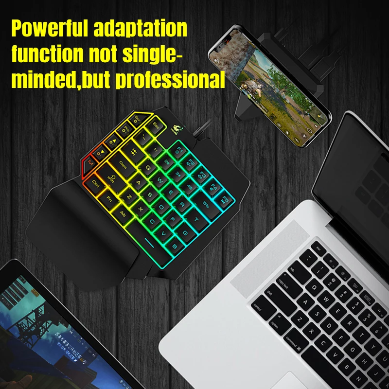 4 в 1 беспроводной Bluetooth геймпад клавиатура мышь конвертер + RGB 3200DPI коврик для мыши