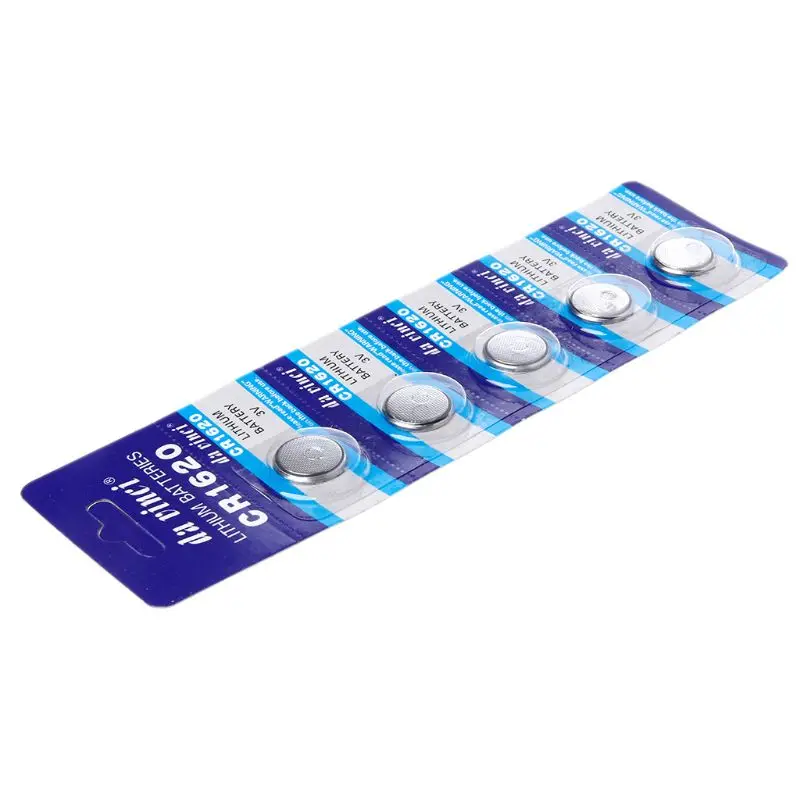 5PCS Lithium Battery CR1620 Electronic Button Coin Cell Batteries 3VECR1620 DL1620 5009LC Watch Toy Remote CR 1620 XXUC
5PCS Lithium Battery CR1620 Electronic Button Coin Cell Batteries 3VECR1620 DL1620 5009LC Watch Toy Remote CR 1620 XXUC
