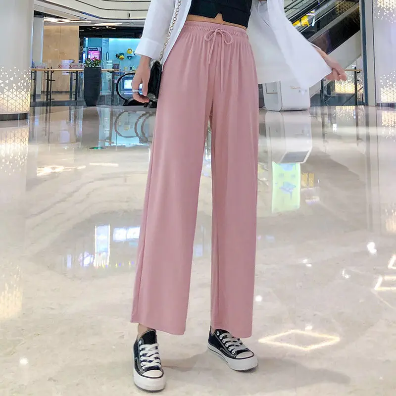 Sweet Casual Ankle Length Pants Girl Summer New Loose Straight Wide Leg Pants Lightweight Breathable Pocket Belt Trousers Women
Sweet Casual Ankle Length Pants Girl Summer New Loose Straight Wide Leg Pants Lightweight Breathable Pocket Belt Trousers Women