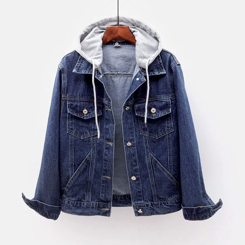 Denim Jackets Women Outwear Removable Hooded Long Sleeve Jeans Jacket Female 2021 Spring Autumn Vintage Frayed Short Denim Coat
Denim Jackets Women Outwear Removable Hooded Long Sleeve Jeans Jacket Female 2021 Spring Autumn Vintage Frayed Short Denim Coat