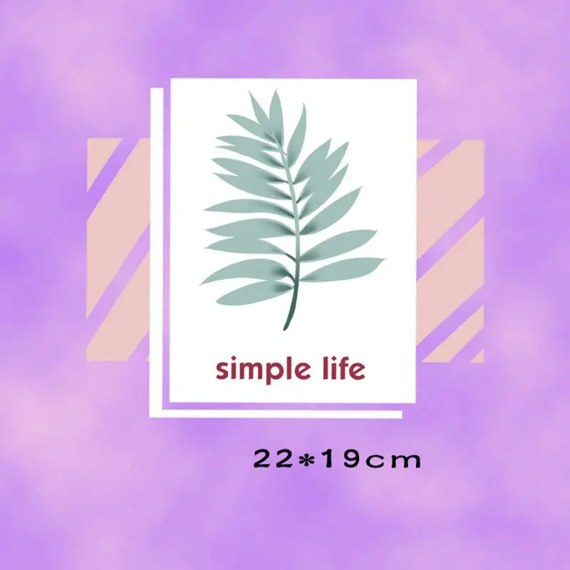 22x19cm New Simple Leaf Letters Iron On Patches For DIY Heat Transfer Clothes T-Shirt Thermal Stickers Decoration Printing
22x19cm New Simple Leaf Letters Iron On Patches For DIY Heat Transfer Clothes T-Shirt Thermal Stickers Decoration Printing