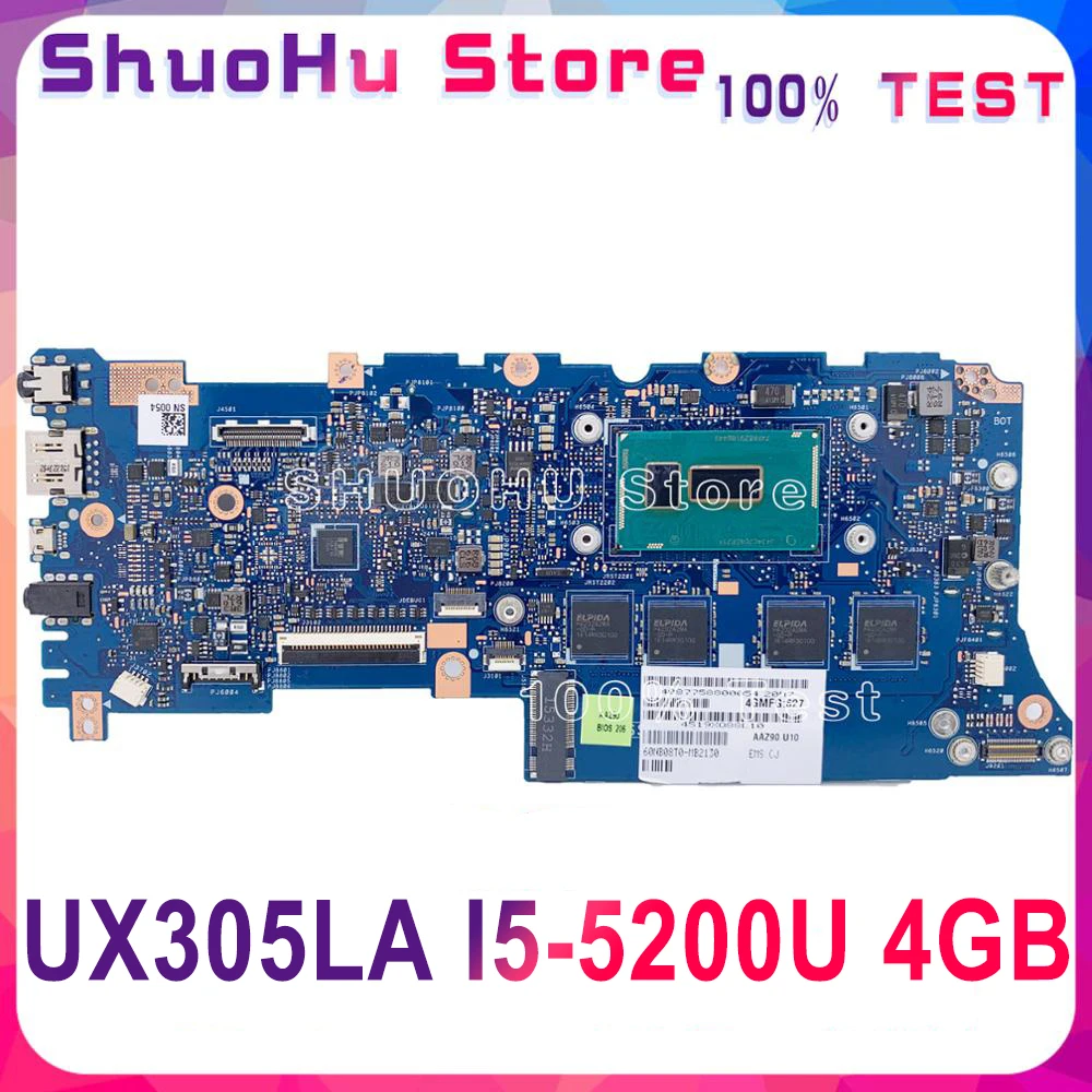 UX305LA Motherboard For ASUS UX305 UX305L U305L U305LA Laptop Motherboard 4G RAM I5-5200U CPU 100% Working Original Motherboard
UX305LA Motherboard For ASUS UX305 UX305L U305L U305LA Laptop Motherboard 4G RAM I5-5200U CPU 100% Working Original Motherboard