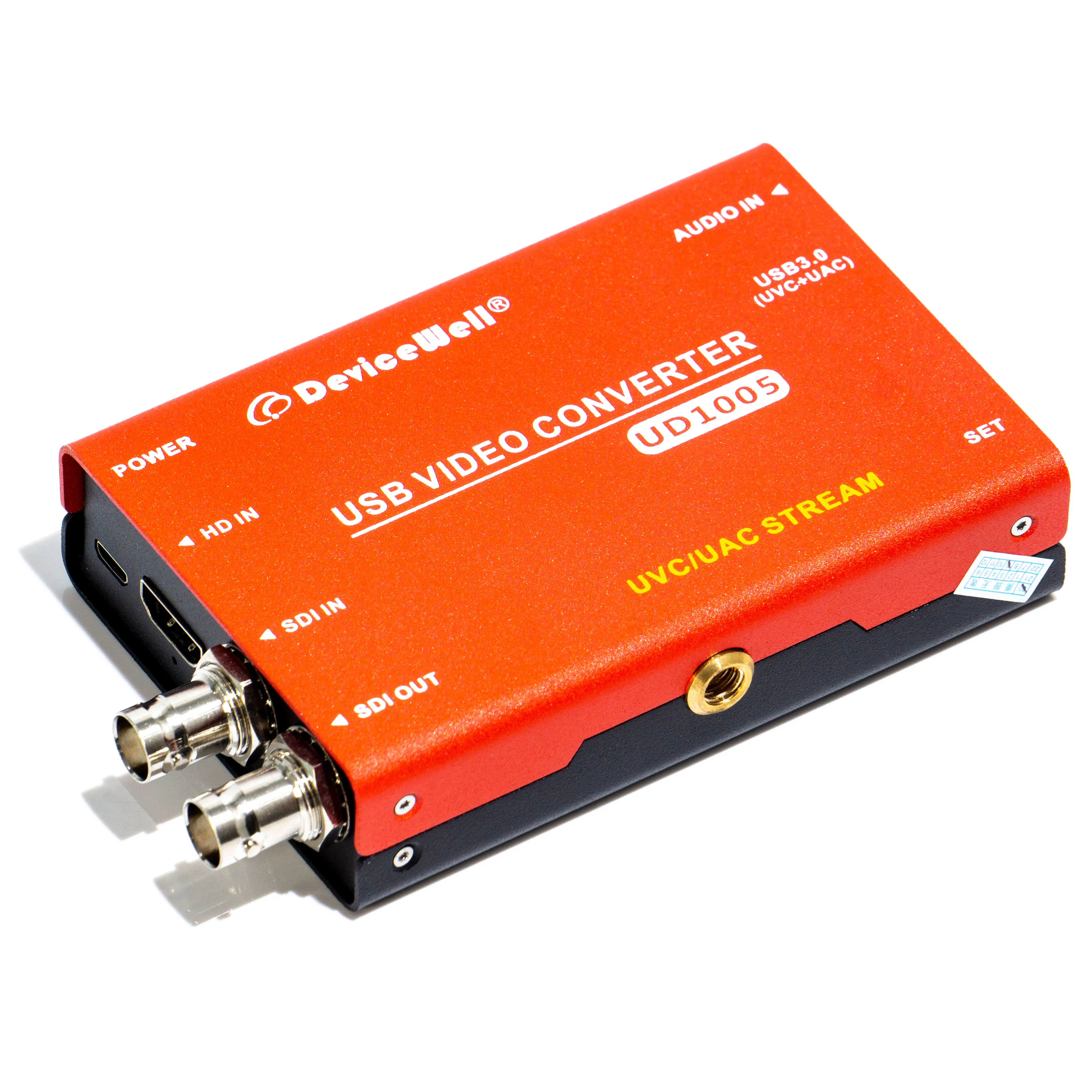 DeviceWell UD1005 SDI e HDMI a UVC/UAC USB3.0 Capture Convertitore 1080P60fps SDI Loop-out Finestre MacOS Audio-In di Alimentazi
DeviceWell UD1005 SDI e HDMI a UVC/UAC USB3.0 Capture Convertitore 1080P60fps SDI Loop-out Finestre MacOS Audio-In di Alimentazi