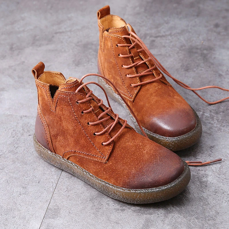 British Style Cowhide Student Sneakers Children's Ladies Short Shoes Outdoor Camping Walking Women's Flat Bottomed Martin Boots 
British Style Cowhide Student Sneakers Children's Ladies Short Shoes Outdoor Camping Walking Women's Flat Bottomed Martin Boots