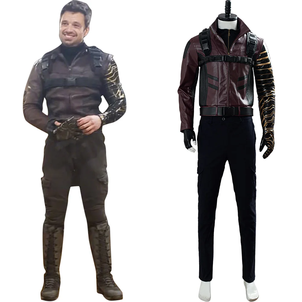The Falcon and the Winter Soldier Cosplay Bucky Barnes Suit Costume Adult Jacket Pant Halloween Carnival Party 
The Falcon and the Winter Soldier Cosplay Bucky Barnes Suit Costume Adult Jacket Pant Halloween Carnival Party