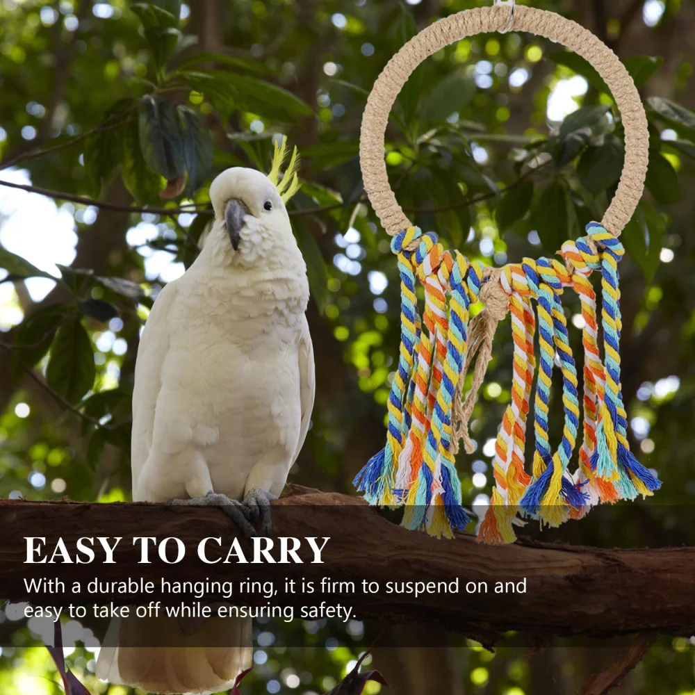 1 Set Bird Cage Hanging Ring Toys Swing Perch Stand for Parrot Budgie (Colorful)
1 Set Bird Cage Hanging Ring Toys Swing Perch Stand for Parrot Budgie (Colorful)
