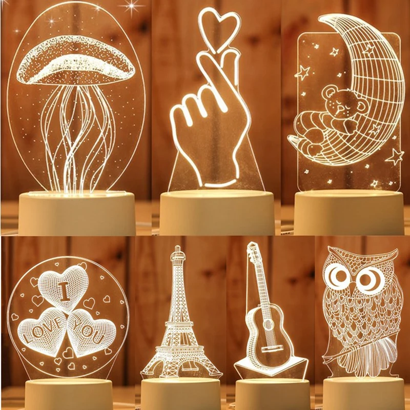 3D LED Table Light Cartoon 3D Novelty Light LED Lights Children Bedroom Lamp Soft Light Birthday Gift Night Lamp USB Powered
3D LED Table Light Cartoon 3D Novelty Light LED Lights Children Bedroom Lamp Soft Light Birthday Gift Night Lamp USB Powered