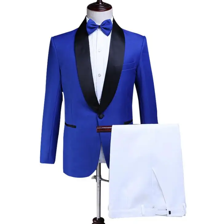 Blue blazer men groom suit and pants jackets mens wedding suits costume singer star style dance stage clothing formal dress b265
Blue blazer men groom suit and pants jackets mens wedding suits costume singer star style dance stage clothing formal dress b265