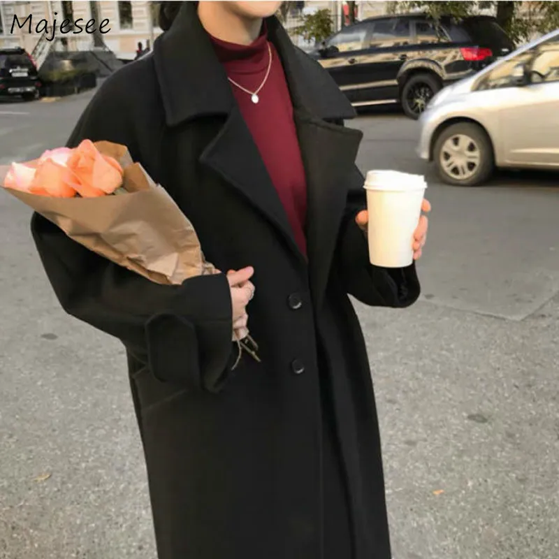 Blends Womens Autumn Turn Down Collar Long Sleeve Simple Chic Casual Students Elegant Korean Style Fashion Lady Outwear Loose
Blends Womens Autumn Turn Down Collar Long Sleeve Simple Chic Casual Students Elegant Korean Style Fashion Lady Outwear Loose