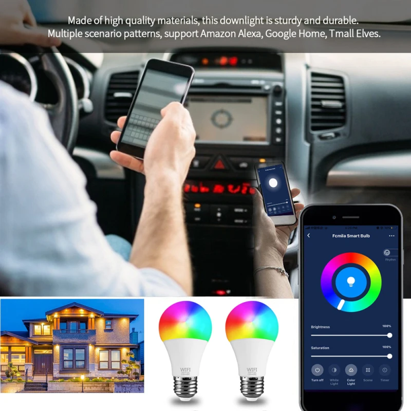 15W WiFi умный светильник лампочка B22 E27 светодиодный RGB светодиодные лампы работать с облачным интеллект RGB с регулируемой яркостью таймер Функ...
15W WiFi умный светильник лампочка B22 E27 светодиодный RGB светодиодные лампы работать с облачным интеллект RGB с регулируемой яркостью таймер Функ...