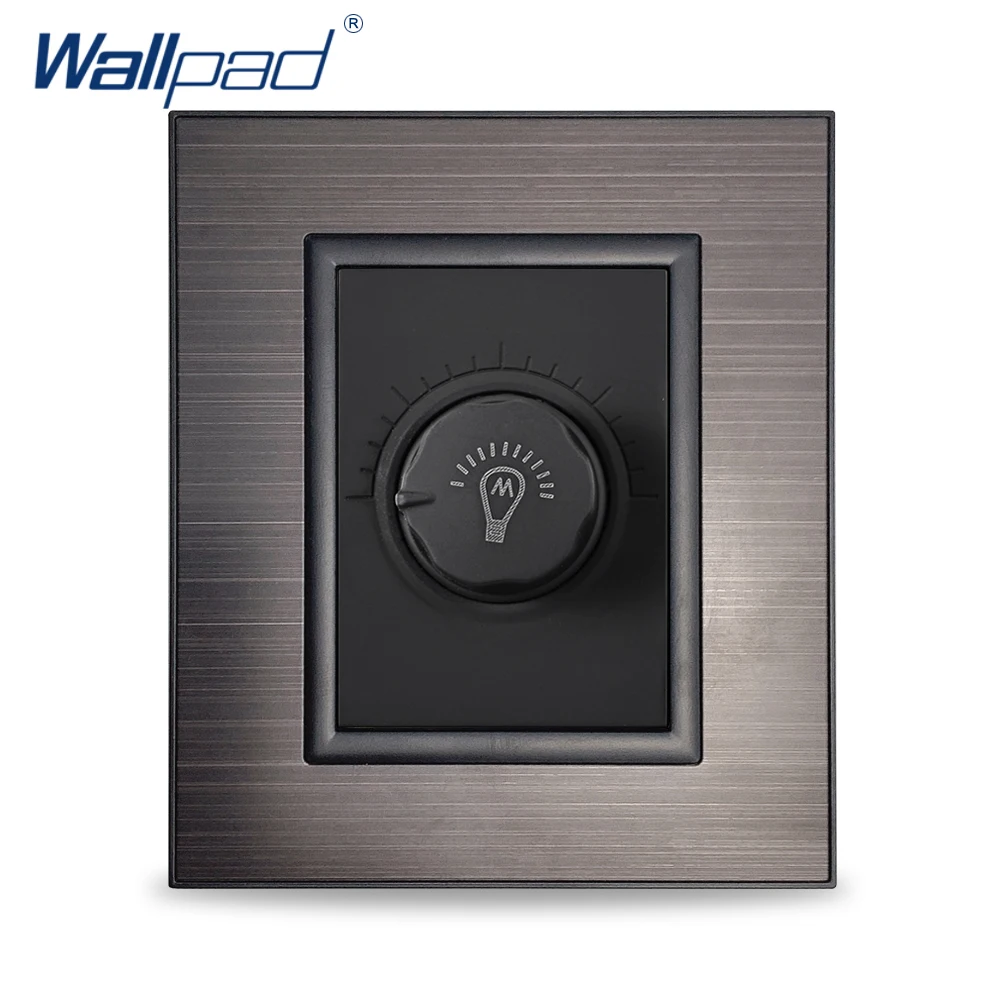Wallpad Dimmer Wall Light Switch 15-450W Black Stainless Steel Panel Plastic Button
Wallpad Dimmer Wall Light Switch 15-450W Black Stainless Steel Panel Plastic Button