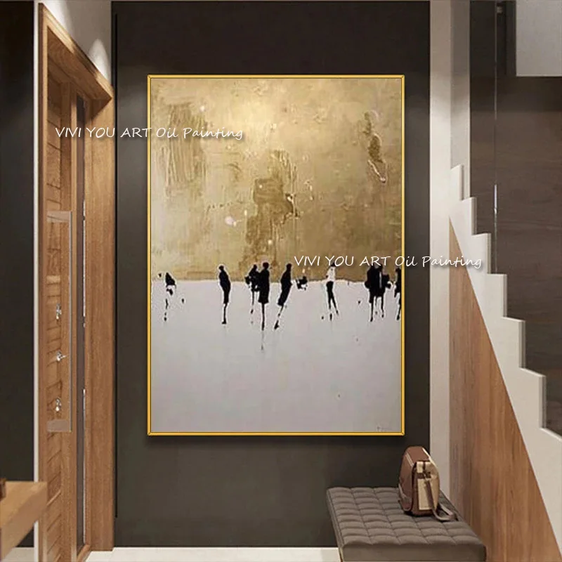 Large Modern Abstract canvas Paintings Abstract gold People 100% Handmade Oil Painting picture Living Room Home Decoration
Large Modern Abstract canvas Paintings Abstract gold People 100% Handmade Oil Painting picture Living Room Home Decoration