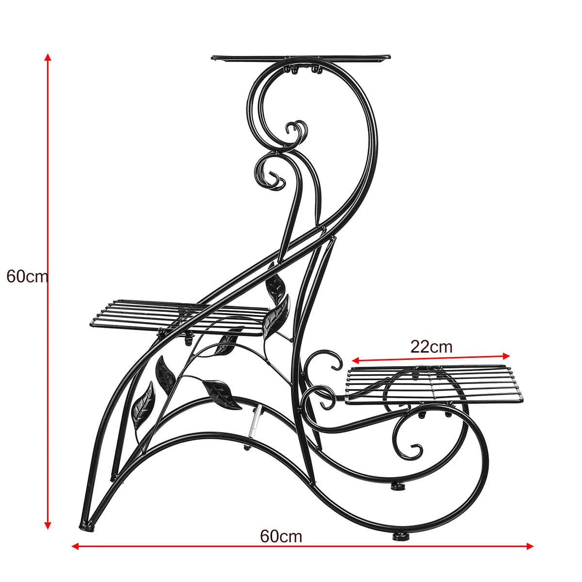 3 Tier Metal Plant Stand Flower Rack Pot Storage Rack Display Shelf Holder Home Indoor Outdoor Decor Garden Balcony 60x22x60cm 
3 Tier Metal Plant Stand Flower Rack Pot Storage Rack Display Shelf Holder Home Indoor Outdoor Decor Garden Balcony 60x22x60cm
