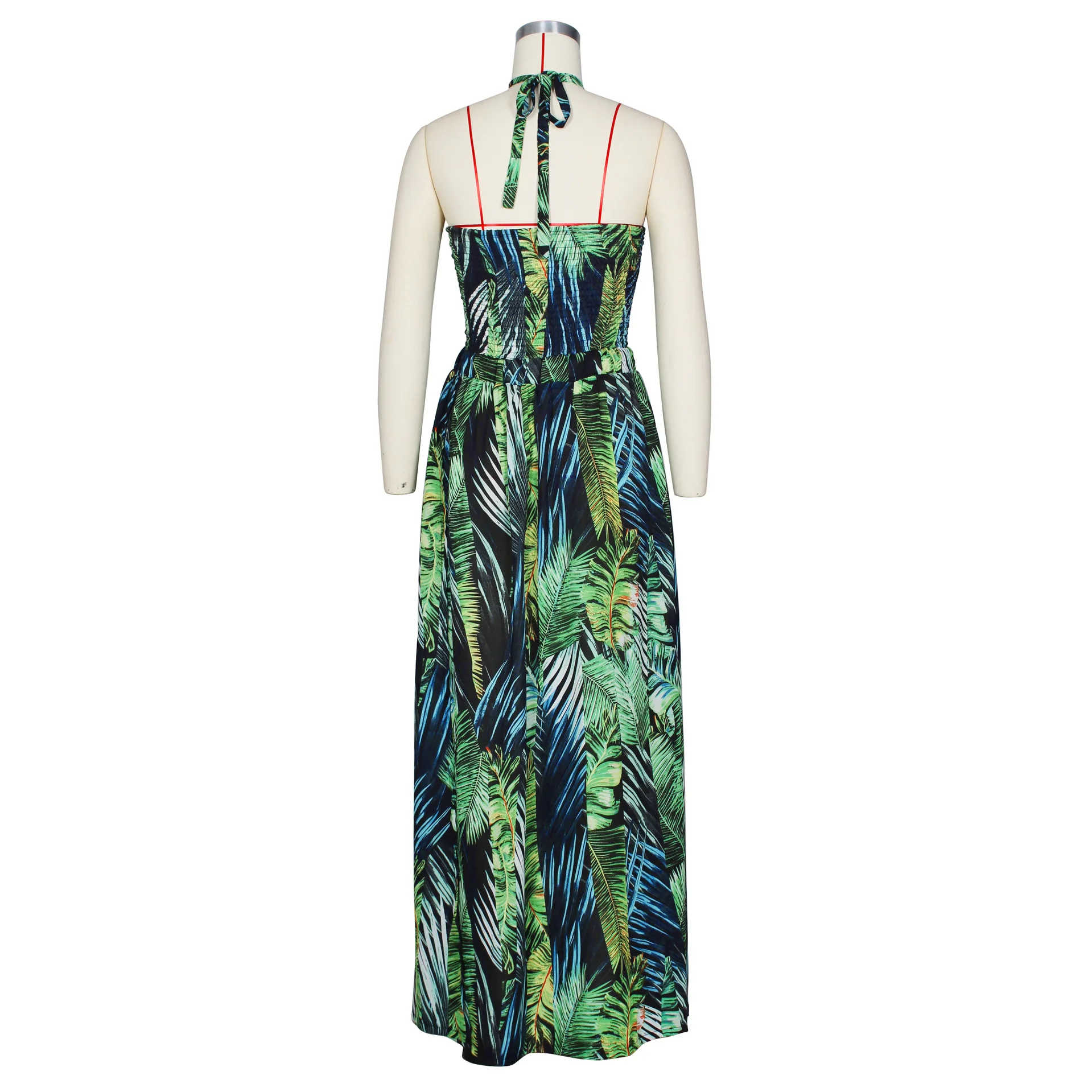 2021 New Print Green Leaves Chiffon Beach Long Dress Sexy Women Halter High Split Bikini Swimsuit Bathing Suit Cover Up Dress Be
2021 New Print Green Leaves Chiffon Beach Long Dress Sexy Women Halter High Split Bikini Swimsuit Bathing Suit Cover Up Dress Be