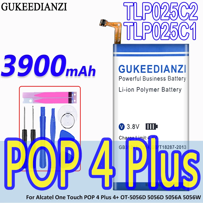GUKEEDIANZI TLP025C2/TLP025C1 3900mAh High Capacity Battery For Alcatel One Touch POP 4 Plus 4+ OT-5056D 5056D 5056A 5056W
GUKEEDIANZI TLP025C2/TLP025C1 3900mAh High Capacity Battery For Alcatel One Touch POP 4 Plus 4+ OT-5056D 5056D 5056A 5056W