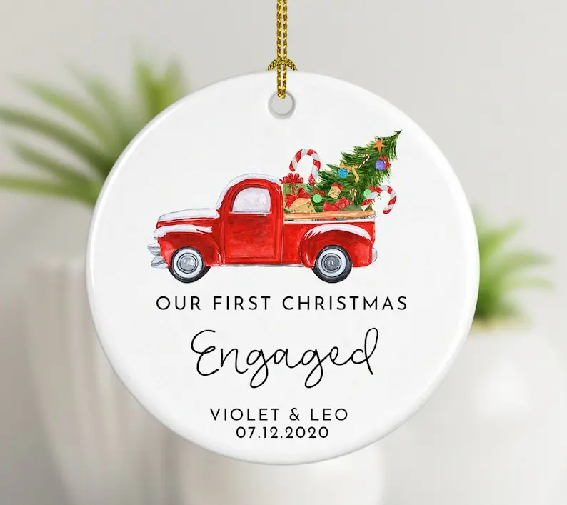 Our First Christmas Engaged Ornamen,Engagement Announcement Christmas Ornament,First Christmas Engaged Red Truck
Our First Christmas Engaged Ornamen,Engagement Announcement Christmas Ornament,First Christmas Engaged Red Truck
