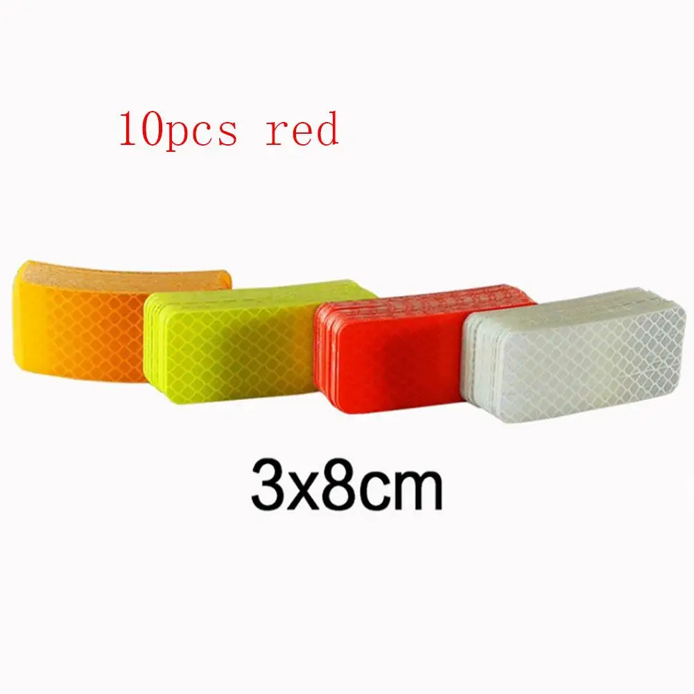 10pcs Safety Reflective Warning Strip Tape Car Bumper Reflective Strips Secure Reflector Stickers
10pcs Safety Reflective Warning Strip Tape Car Bumper Reflective Strips Secure Reflector Stickers