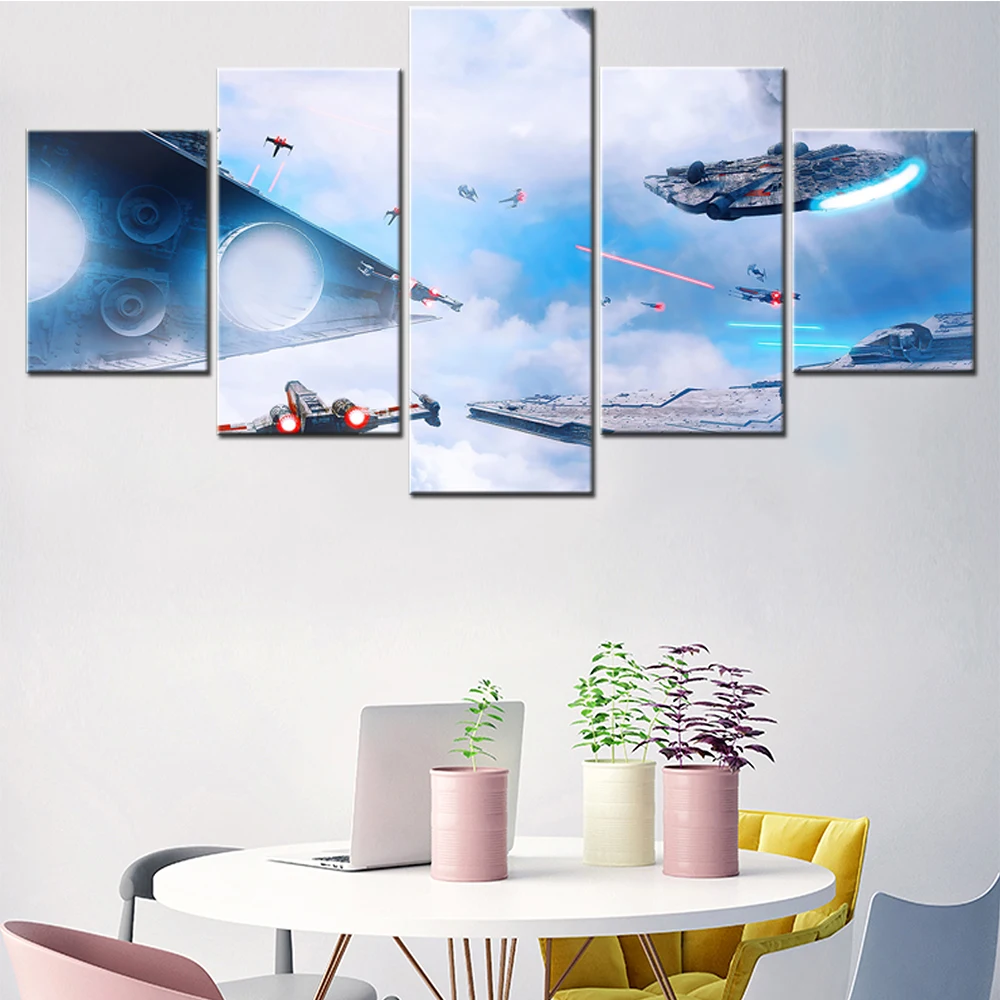 Canvas Painting 5 Piece Star Starship Cruiser Battle Decorative Pictures Printing Wall Art Decor Framework Living Room Home
Canvas Painting 5 Piece Star Starship Cruiser Battle Decorative Pictures Printing Wall Art Decor Framework Living Room Home