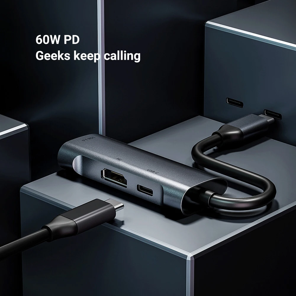 3 in 1 USB3.0 C HUB Type-C Hub to 4K HDMI-Compatible Adapter Docking Station PD Fast Charging for MacBook/Pro/Huawei/PC/Switch 
3 in 1 USB3.0 C HUB Type-C Hub to 4K HDMI-Compatible Adapter Docking Station PD Fast Charging for MacBook/Pro/Huawei/PC/Switch