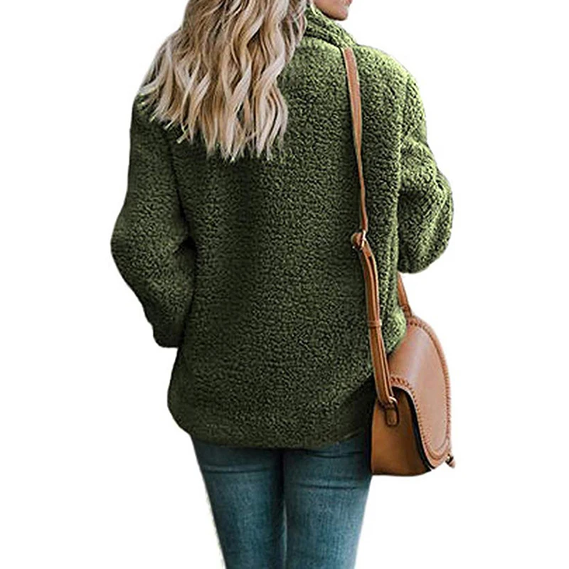 Casual Teddy Coat Winter Fleece Plus Size Warm Thick Faux Fur Jacket Coat Women Pockets Plush Overcoat Outwear 
Casual Teddy Coat Winter Fleece Plus Size Warm Thick Faux Fur Jacket Coat Women Pockets Plush Overcoat Outwear