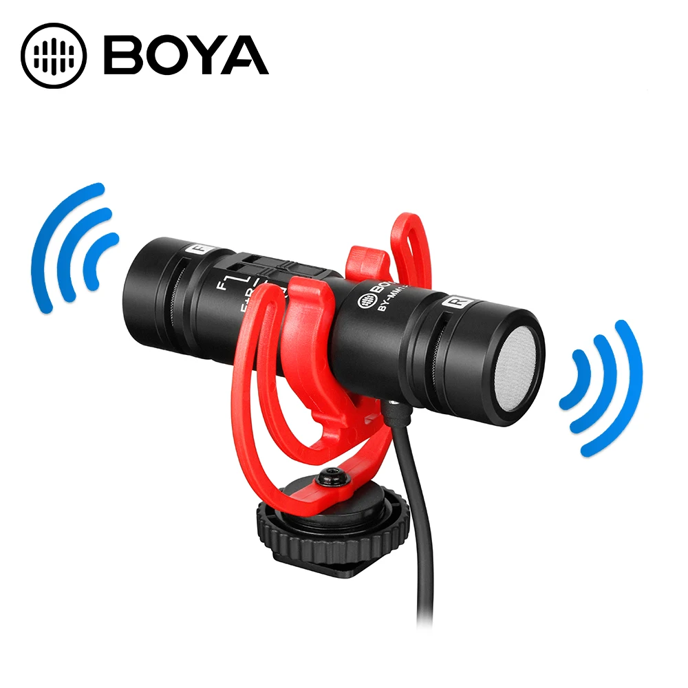 BOYA BY-MM1 + конденсаторный микрофон для видеозаписи с клипсой Youtube смартфонов