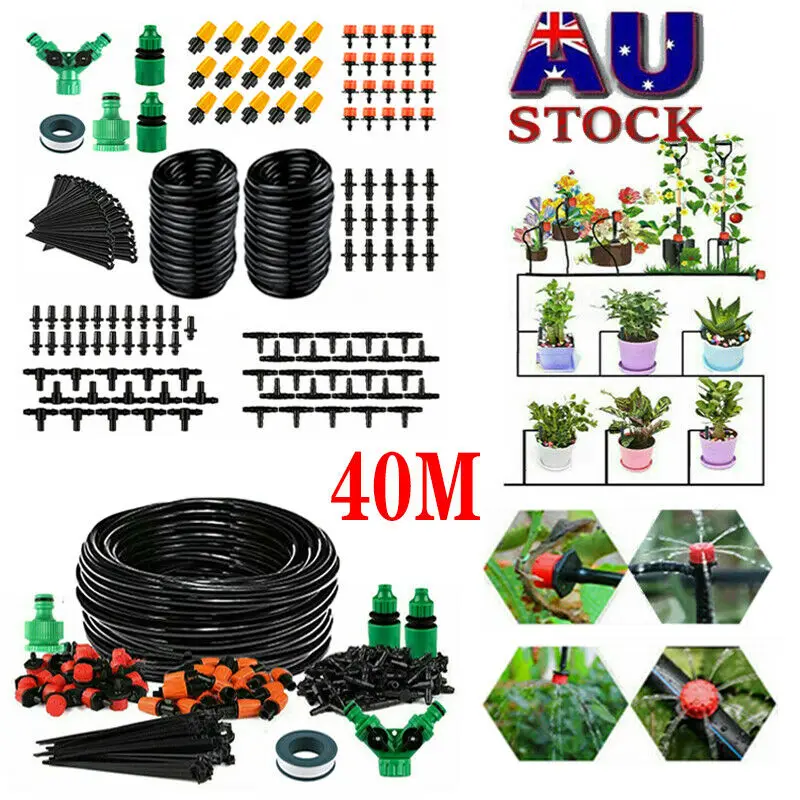40m/131 Feet Micro Drip Irrigation System Garden Flower Planting Watering Hose Kit It Can Be Used For Camping Outdoors
40m/131 Feet Micro Drip Irrigation System Garden Flower Planting Watering Hose Kit It Can Be Used For Camping Outdoors