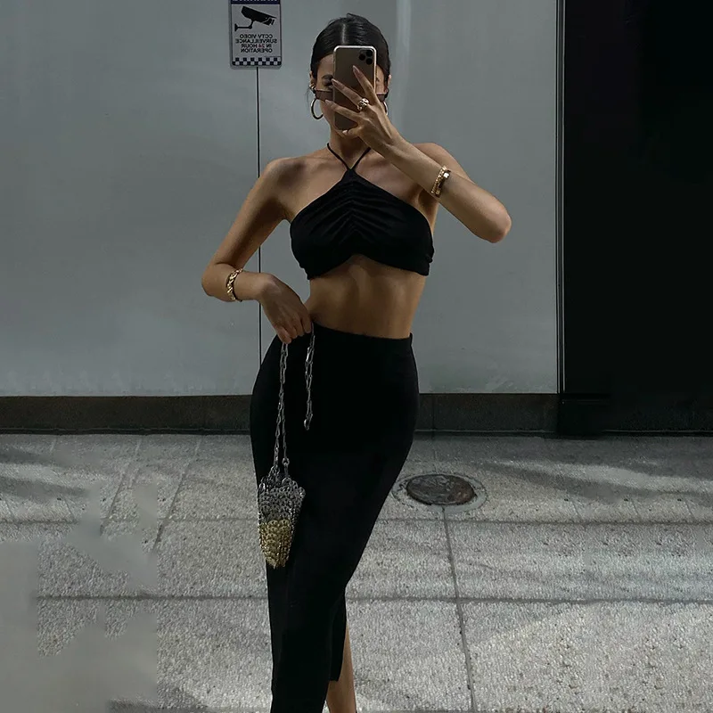 2 Two Piece Set Women Sexy Halter Crop Top High Waisted Skirt Sets Summer Dresses Suits 2021 Summer Party Sundresses Outfit
2 Two Piece Set Women Sexy Halter Crop Top High Waisted Skirt Sets Summer Dresses Suits 2021 Summer Party Sundresses Outfit