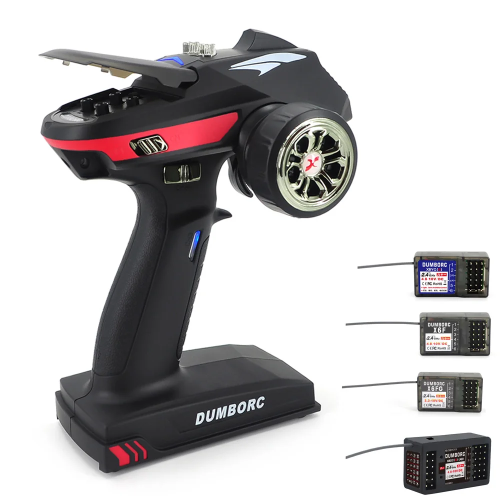 DumboRC X6A 2.4G 6CH Super Response Radio System Transmitter with X6F/X6FG/X6DC Receiver For RC Car Boat Tank Water skateboard
DumboRC X6A 2.4G 6CH Super Response Radio System Transmitter with X6F/X6FG/X6DC Receiver For RC Car Boat Tank Water skateboard