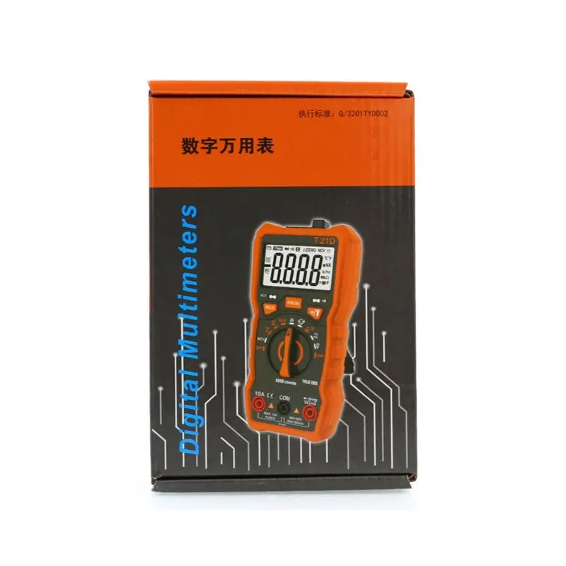 T21D Digital Multimeter DC/AC Voltmeter Handheld Diode NCV Tester 6000 Counts
T21D Digital Multimeter DC/AC Voltmeter Handheld Diode NCV Tester 6000 Counts