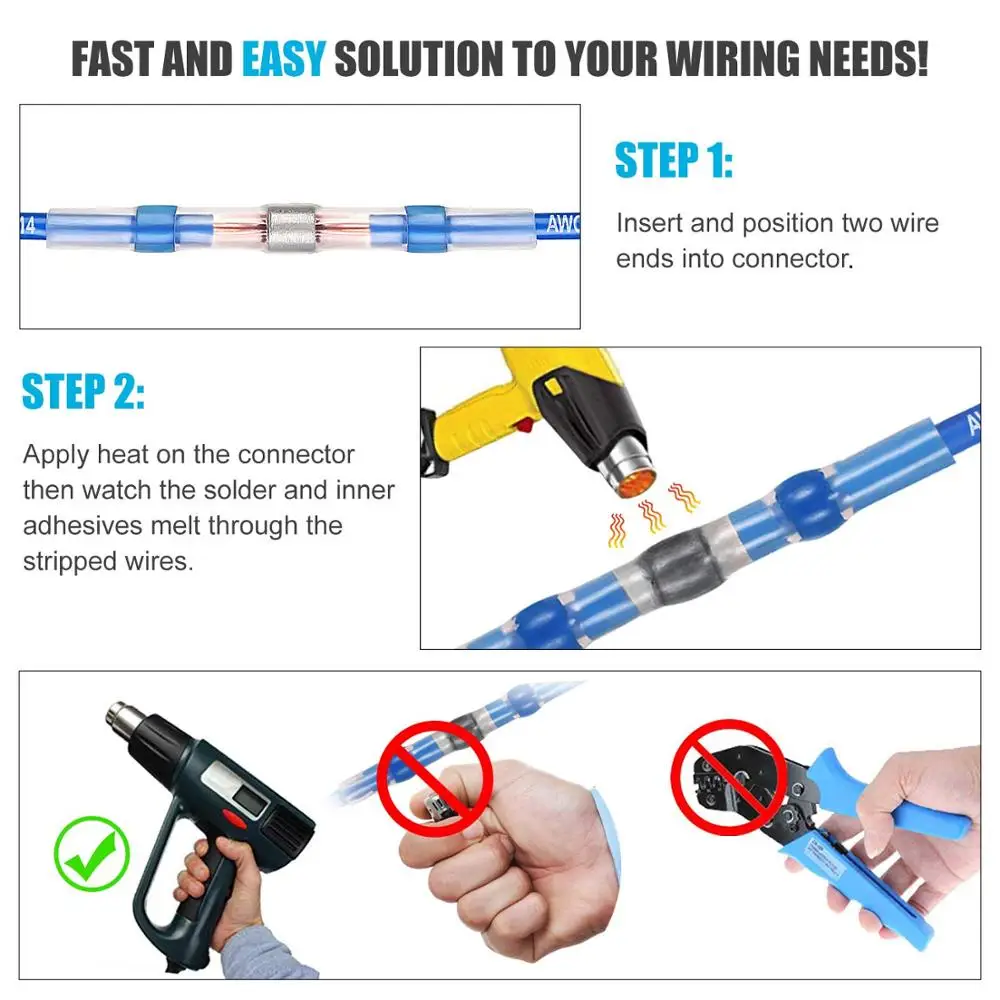 550PCS Solder Seal Heat Shrink Wire Connectors
550PCS Solder Seal Heat Shrink Wire Connectors