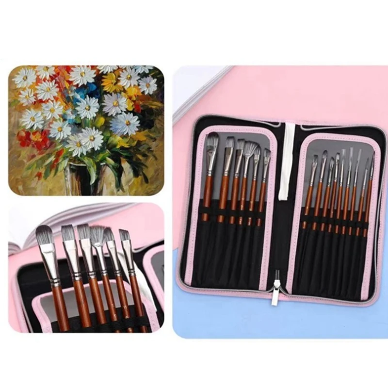 18Pcs Artist Painting Brush Set Wood Handles Paint Brushes Hair with Painting Knife Sponge Paint Acrylics Painting
18Pcs Artist Painting Brush Set Wood Handles Paint Brushes Hair with Painting Knife Sponge Paint Acrylics Painting