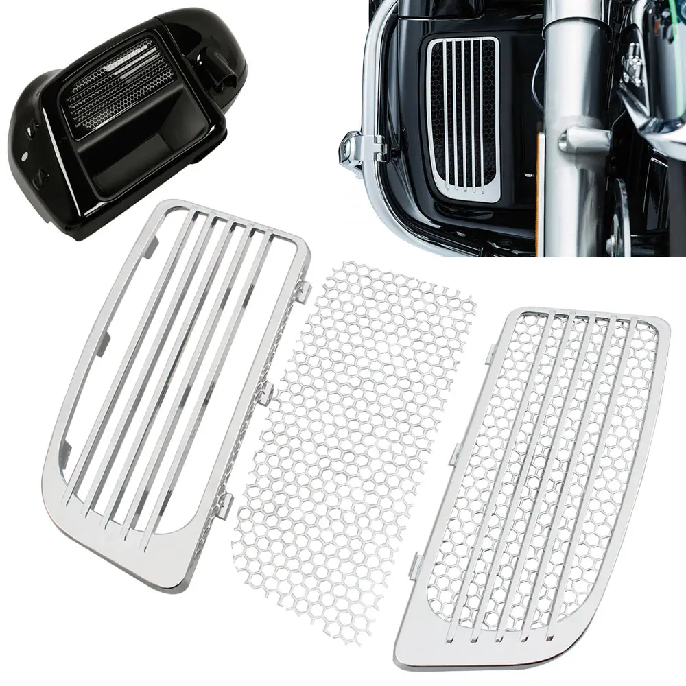 Chrome Radiator Grills Lower Fairing Twin Cooled For Harley 2014-2019 Touring Electra Street Glide Road King Twin Cooled Models
Chrome Radiator Grills Lower Fairing Twin Cooled For Harley 2014-2019 Touring Electra Street Glide Road King Twin Cooled Models