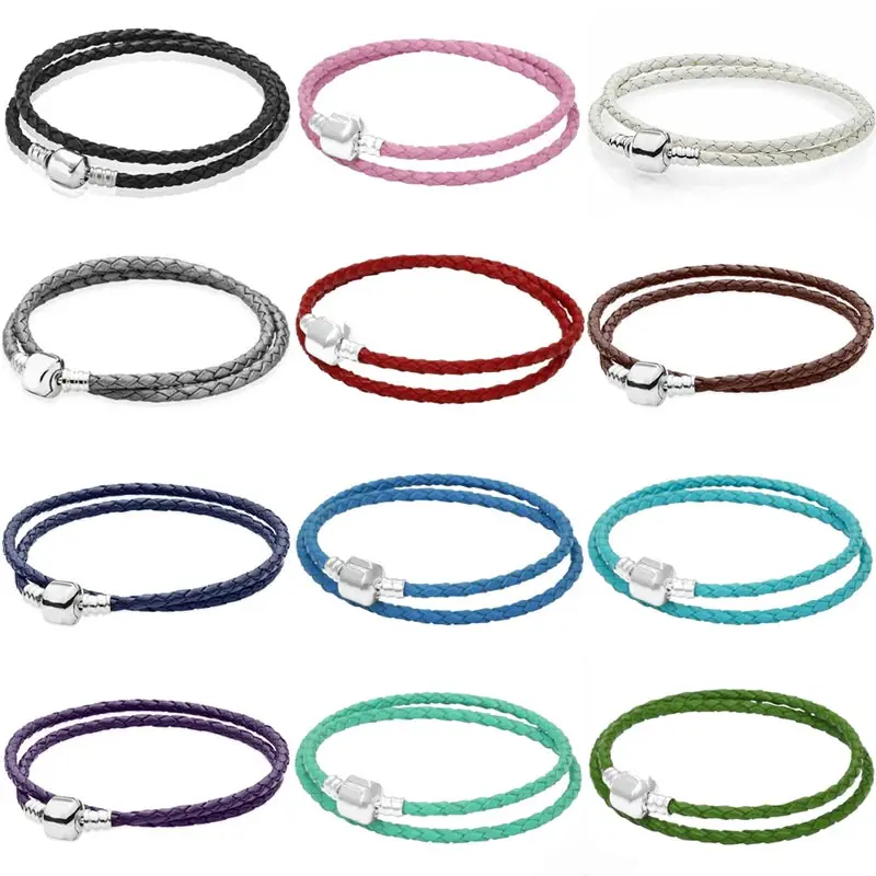 Original Genuine Leather Ball Circular Clasp Snake Chain Bracelet Fit pandora 925 Sterling Silver Bangle Bead Charm DIY Jewelry
Original Genuine Leather Ball Circular Clasp Snake Chain Bracelet Fit pandora 925 Sterling Silver Bangle Bead Charm DIY Jewelry