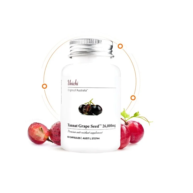 Australia Unichi Tannat Grape Seed Supplement Support Healthy Skin Improve Texture Keep Skin Elastic Nourished Collagen Elastin
Australia Unichi Tannat Grape Seed Supplement Support Healthy Skin Improve Texture Keep Skin Elastic Nourished Collagen Elastin