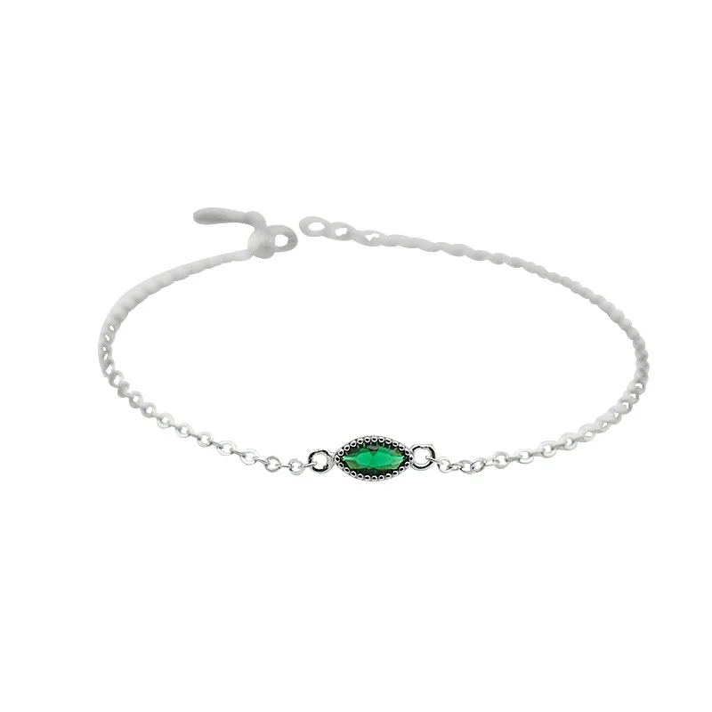 LKO 925 Sterling Silver Simple Emerald Zircon Crystal Bracelet For Women Light Luxury Temperament Valentine's Day Jewelry Gift
LKO 925 Sterling Silver Simple Emerald Zircon Crystal Bracelet For Women Light Luxury Temperament Valentine's Day Jewelry Gift