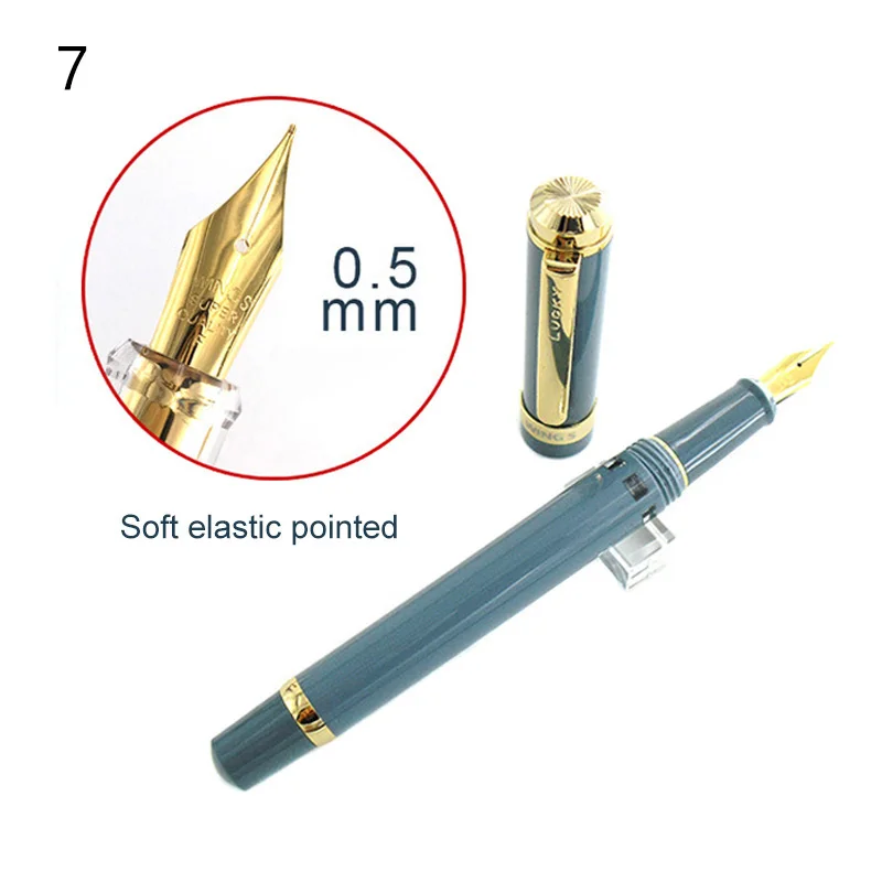 

Hot Sale Model Wing Sung 698 Transparent Piston Fountain Pen 0.38mm/0.5mm Fine Nib Pen Stationery