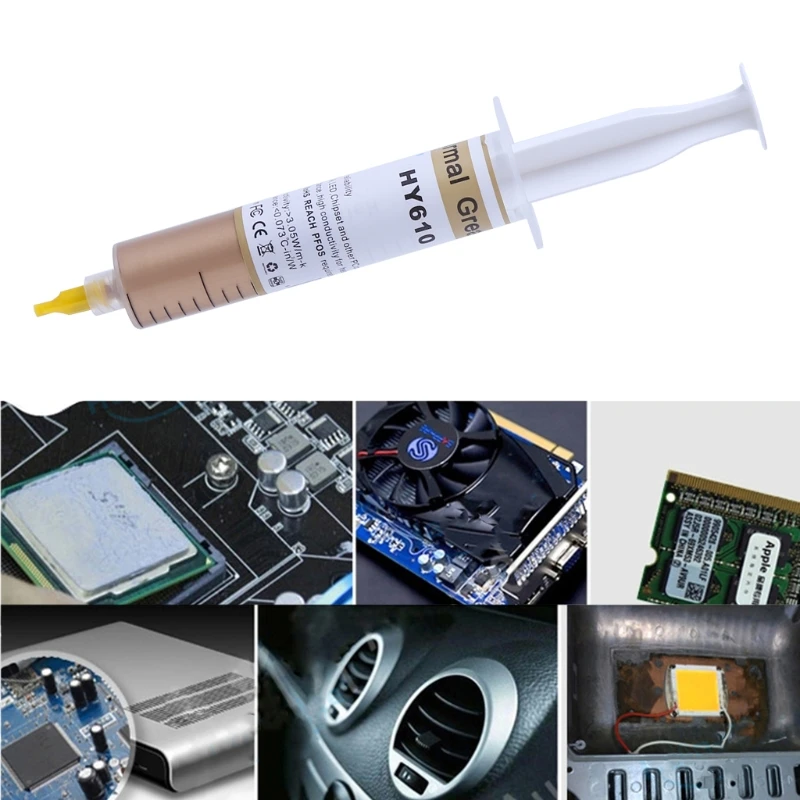 30G HY610-TU20Thermal Grease Heatsink HY610-TU20 Thermal Paste For Cpu Processors Heatsink Plaster Water Cooling Cooler 
30G HY610-TU20Thermal Grease Heatsink HY610-TU20 Thermal Paste For Cpu Processors Heatsink Plaster Water Cooling Cooler