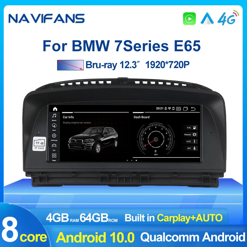 Автомобильный GPS-навигатор, Android 10, 4 + 64 ГБ, мультимедиа, для BMW 7 серии E65, E66, 2001 ~ 2008, Qualcomm 8953, Carplay, Android, авто DSP, 4G LTE
Автомобильный GPS-навигатор, Android 10, 4 + 64 ГБ, мультимедиа, для BMW 7 серии E65, E66, 2001 ~ 2008, Qualcomm 8953, Carplay, Android, авто DSP, 4G LTE