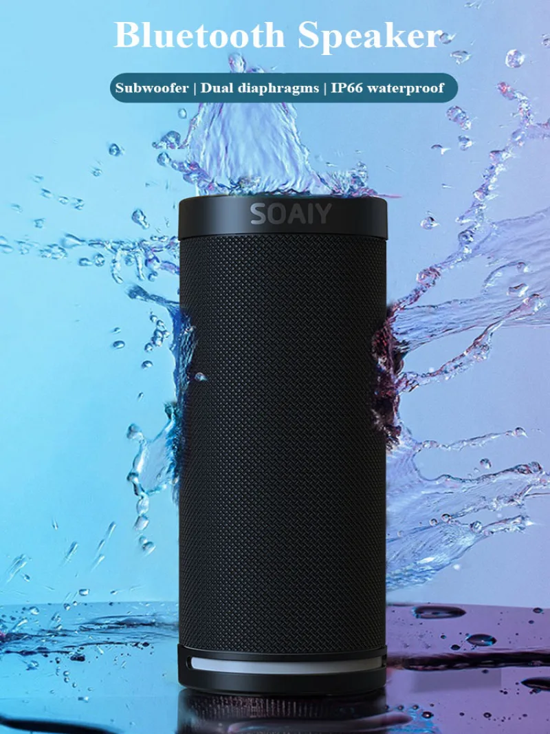 SOAIY Outdoor Waterproof Bluetooth Speaker Wireless Music Speaker Portable 3D Stereo Subwoofer 3600 MAh Support FM Radio TF Card
SOAIY Outdoor Waterproof Bluetooth Speaker Wireless Music Speaker Portable 3D Stereo Subwoofer 3600 MAh Support FM Radio TF Card