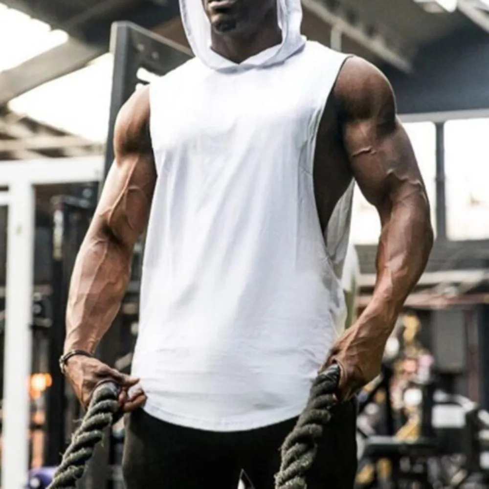 Men Hooded Vest Bodybuilding Stringer Tank Top Man Cotton Gym Sleeveless Shirt Men Fitness Singlet Sportswear Workout Tanktop
Men Hooded Vest Bodybuilding Stringer Tank Top Man Cotton Gym Sleeveless Shirt Men Fitness Singlet Sportswear Workout Tanktop